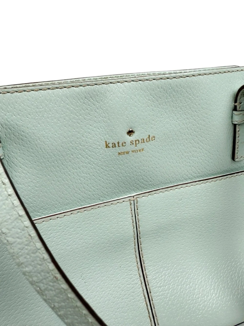 Kate Spade New York Gabriel Grand Street Bag‎ Blue Green Leather Shoulder Purse